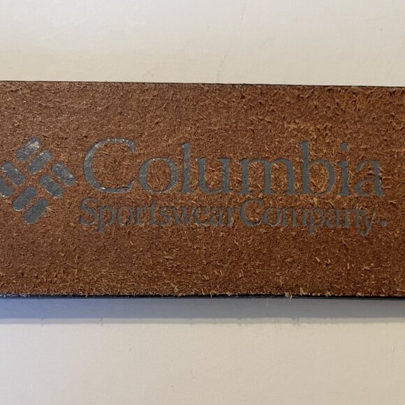 Columbia Sportswear Men's Genuine Leather Belt  Medium Brown (Cognac) size 38 - Picture 4 of 10